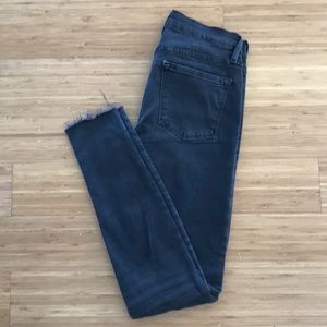 Frame Denim Le Skinny raw hem ankle jean